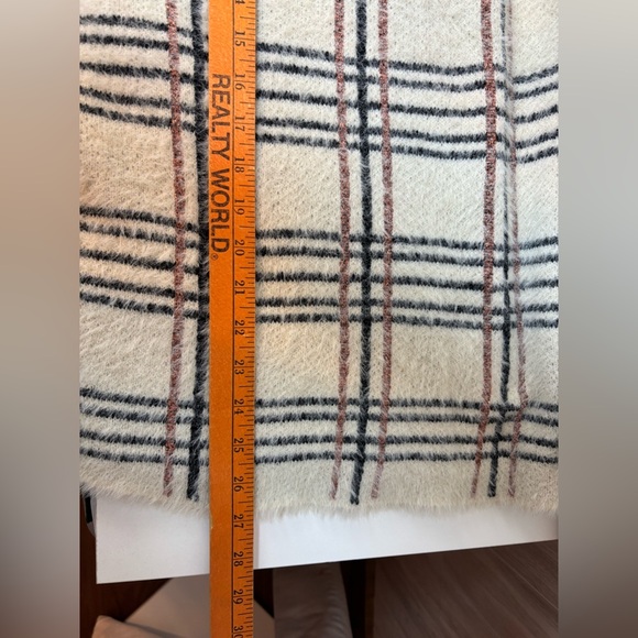 Entro Cream and Black Plaid Turtleneck Sweater - Picture 8 of 8